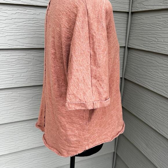 BOHME women’s size S short sleeve henley style top, rusty/brown color - Picture 4 of 6